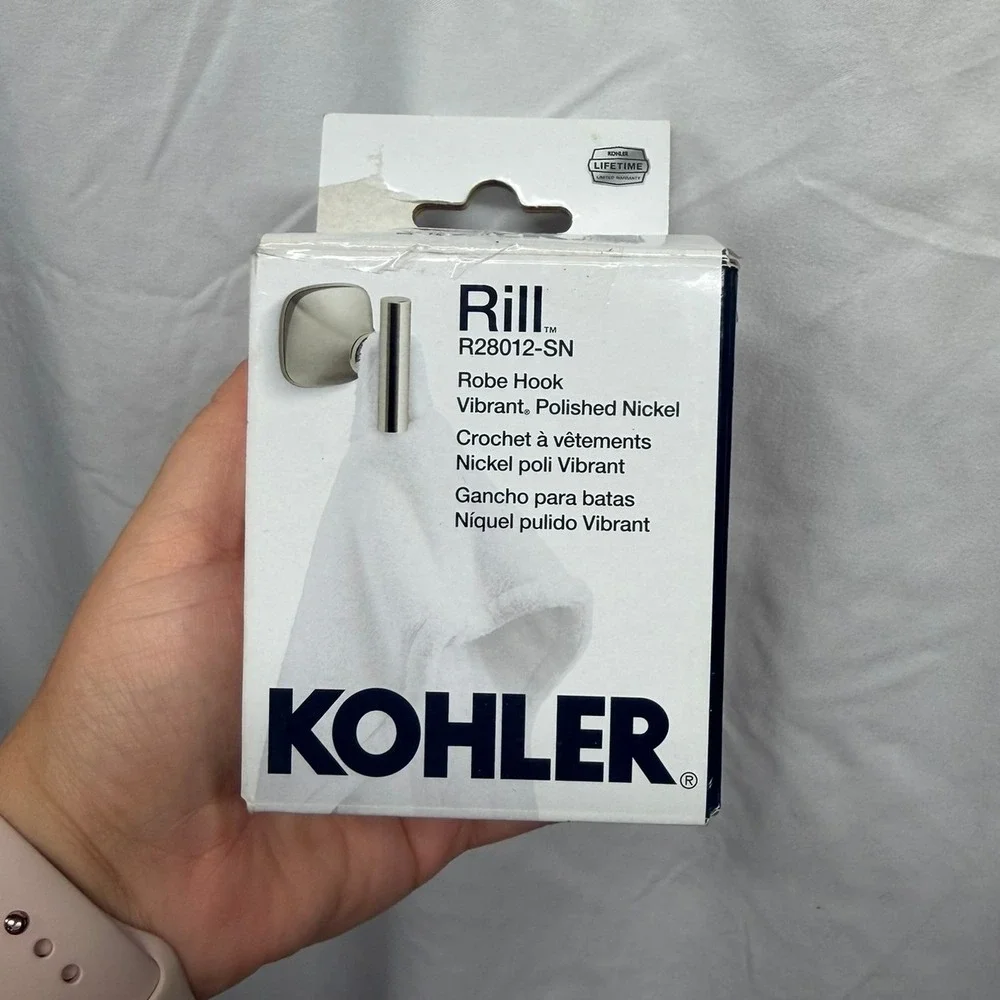 Kohler NEW Rill Robe Single Hook in the Vibrant Polished Nickel R28012-SN